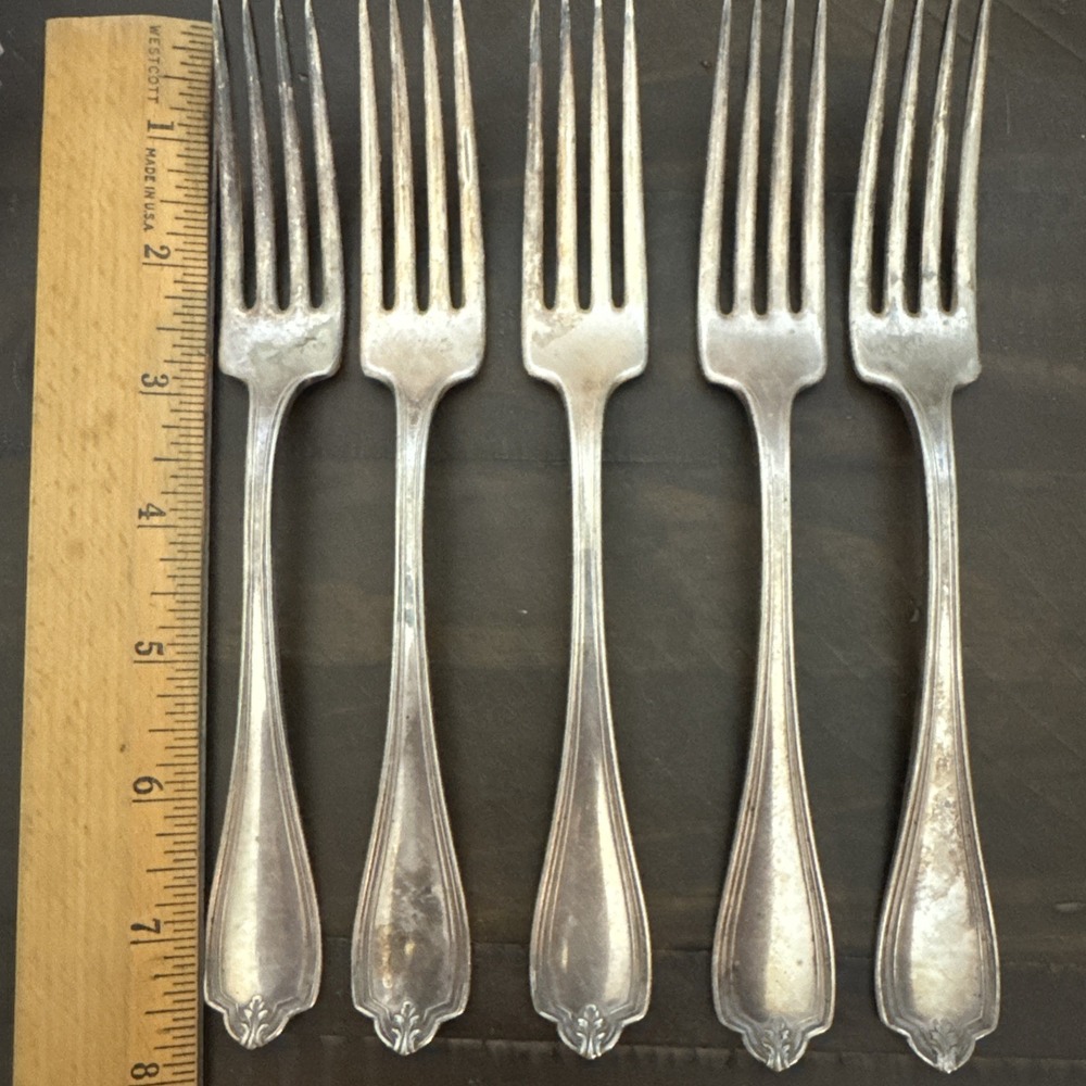 International Silver Silverplate BILTMORE Dinner Forks Set. Of 5 - Picture 7 of 8